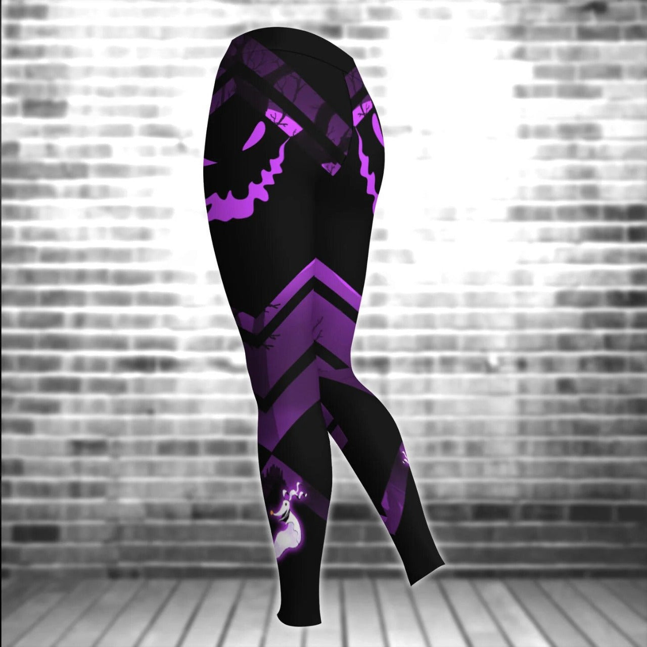 Personalized Purple Spooky Boogie Man Hoodie & Leggings Set for Halloween Gift