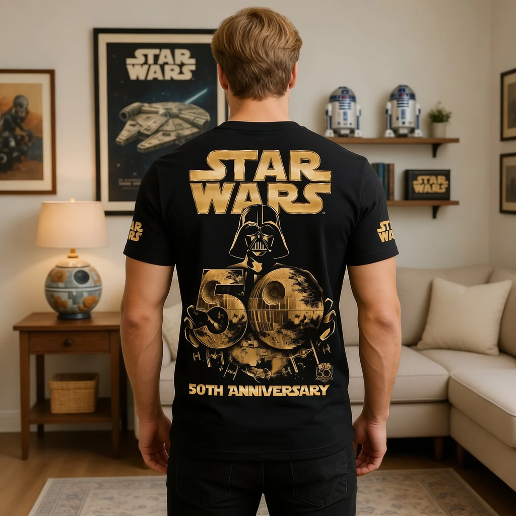 Personalized Star Wars 50th Anniversary All Over Shirt Gift for Movie Fans