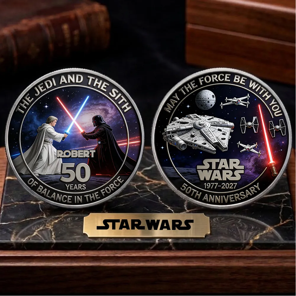 Personalized Star Wars Commemorative Coin Custom Gift for Movie Fans