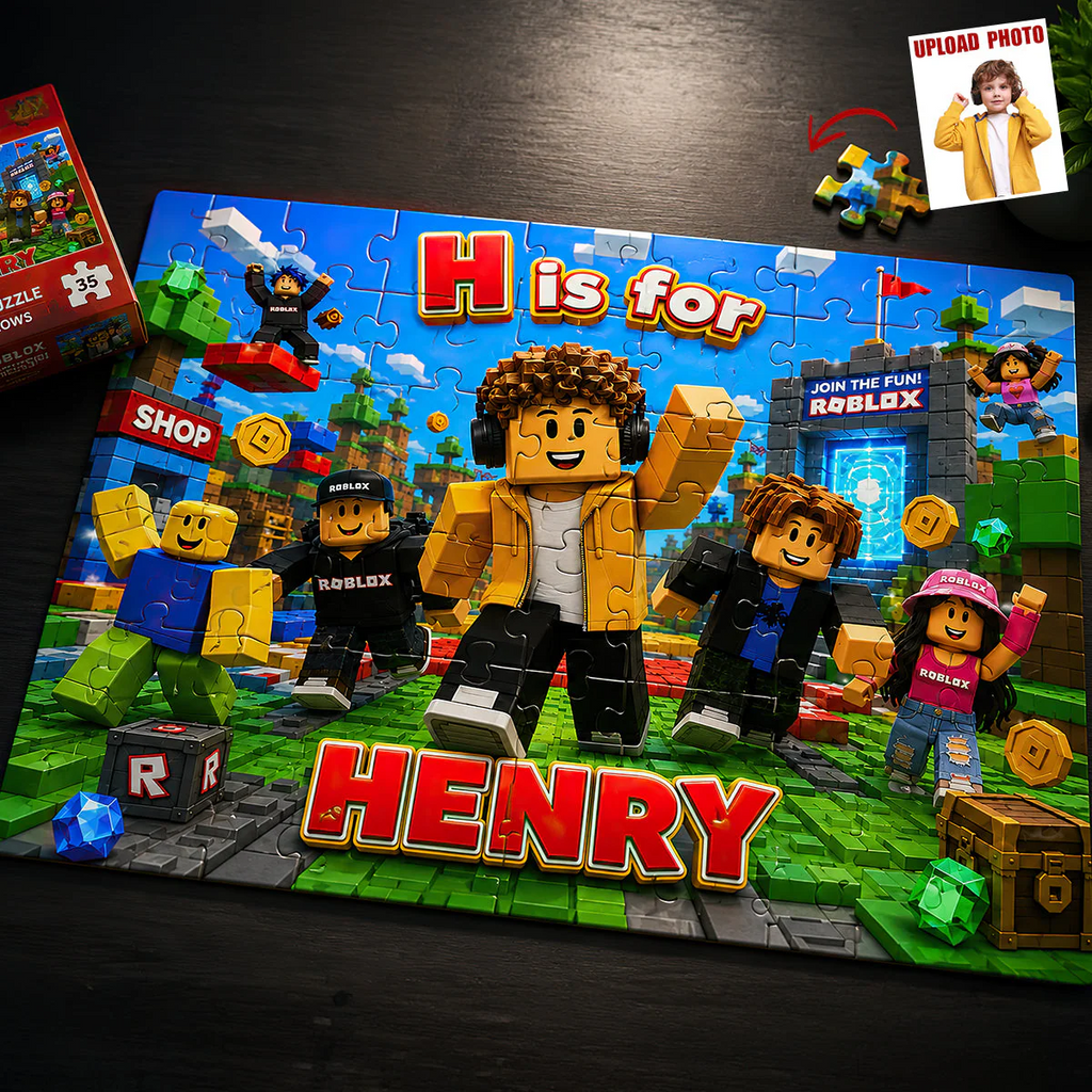 Personalized Custom Photo Puzzle for Kids - Unique Gift Idea Puzzle GradoCreations