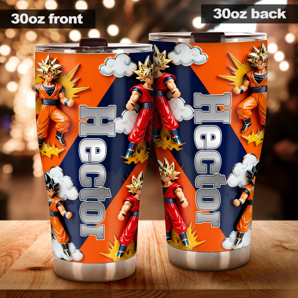 Personalized Dragon Ball Z Tumbler Custom Name Gift for Fans