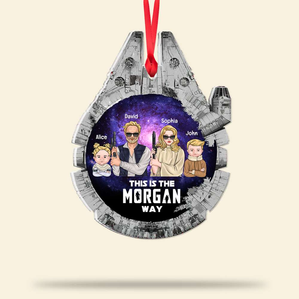 Personalized Galaxy Star Acrylic Ornament Custom Family Gift