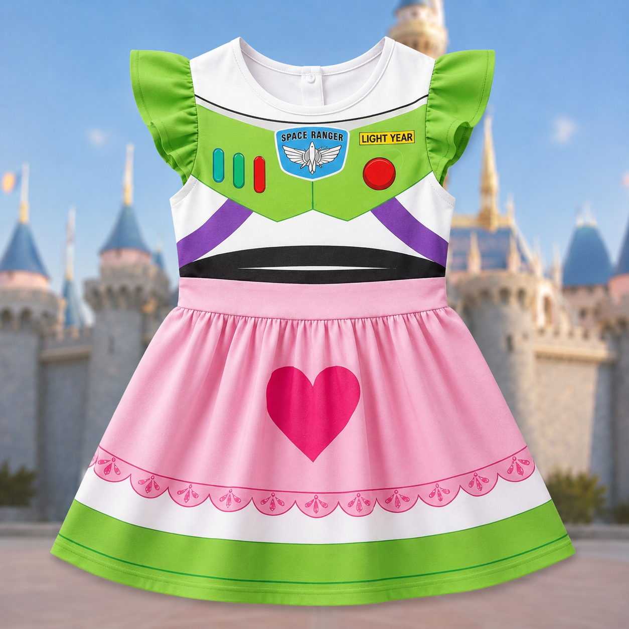 Personalized Buzz Lightyear Dress for Kids - Halloween Costume Gift Kid Dress GradoCreations