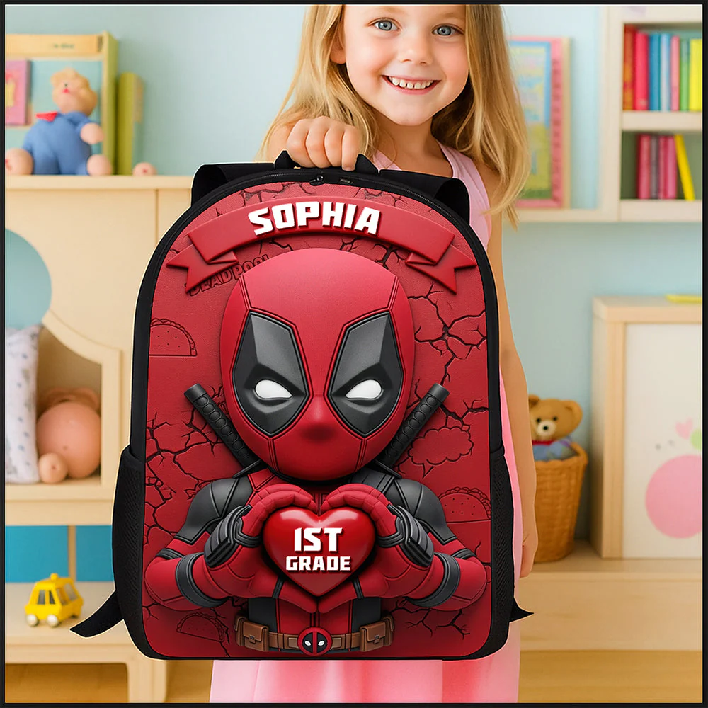 Personalized Cartoon Backpack & Lunch Bag Set for Kids - Back to School Gift