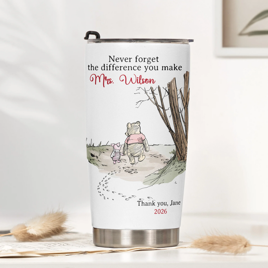 Personalized Teacher Tumbler with Custom Name Thank You Gift