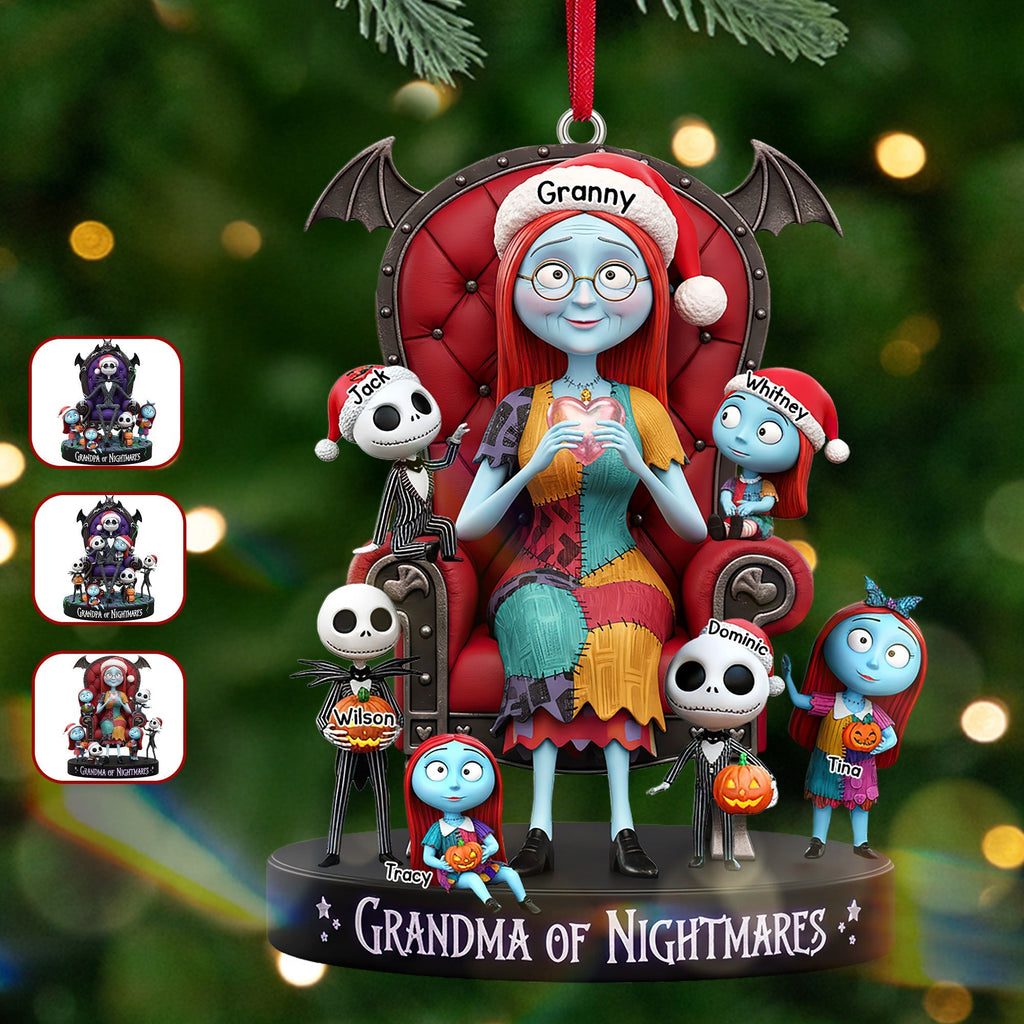 Personalized Acrylic Christmas Ornament for Grandpa, Grandma, Horror Lovers Gift