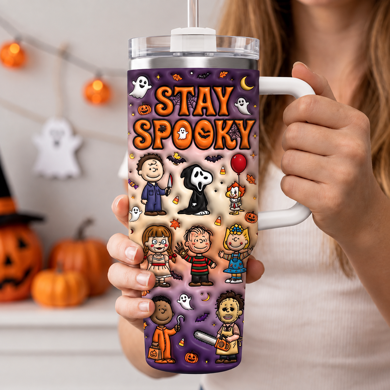 Personalized Stay Spooky Halloween Tumbler Gift for Friends Tumbler GradoCreations