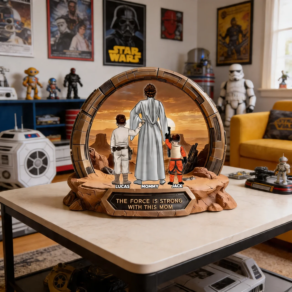 Personalized Acrylic Plaque Gift for Mom - The Force Is Strong