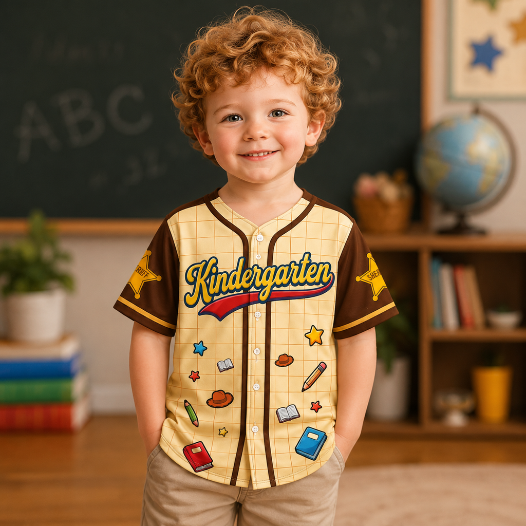 Personalized Cowboy Photo Baseball Jersey Kids Custom Gift Kid Baseball Jersey GradoCreations