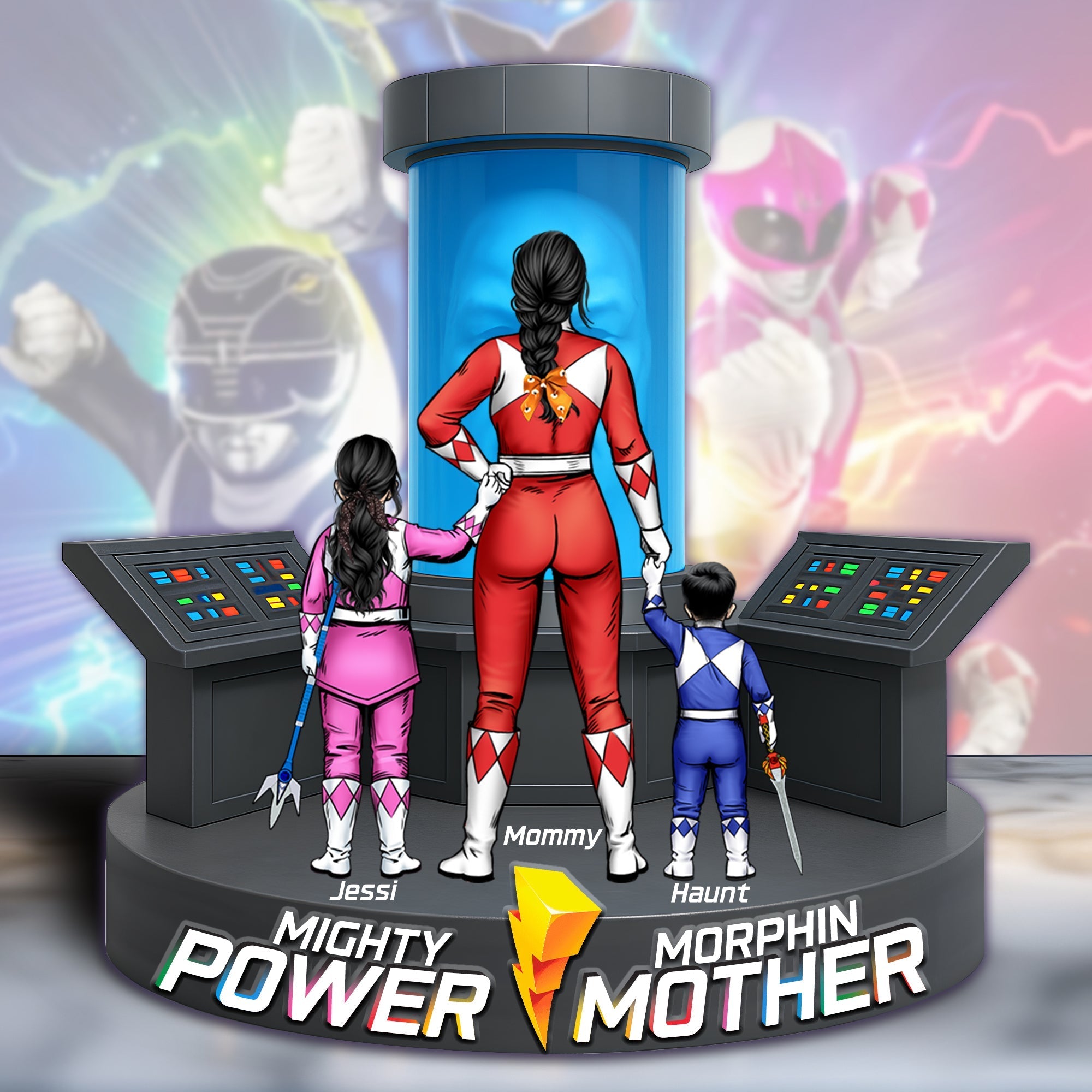 Personalized Mighty Power Mother Acrylic Plaque Gift for Mom Acrylic Plaque GradoCreations
