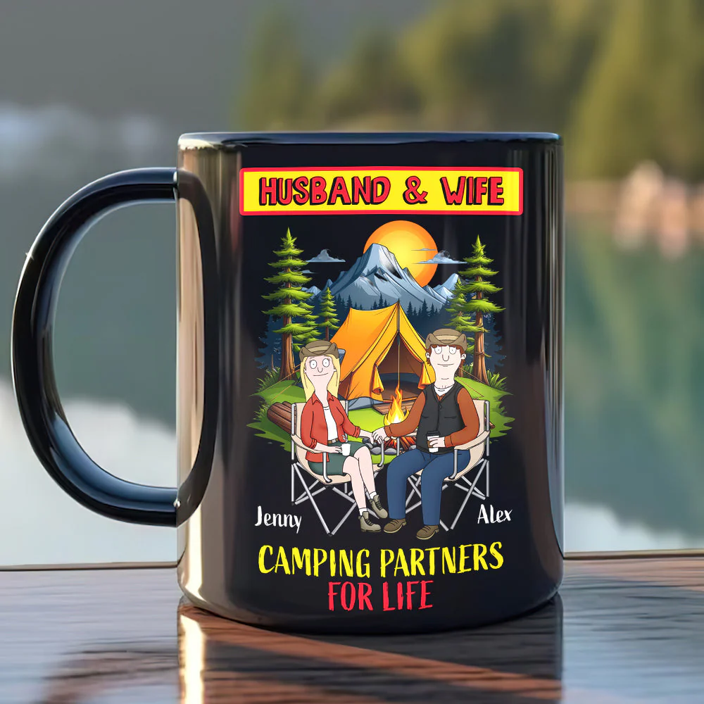Personalized Camping Mug for Husband & Wife | Couples Gift