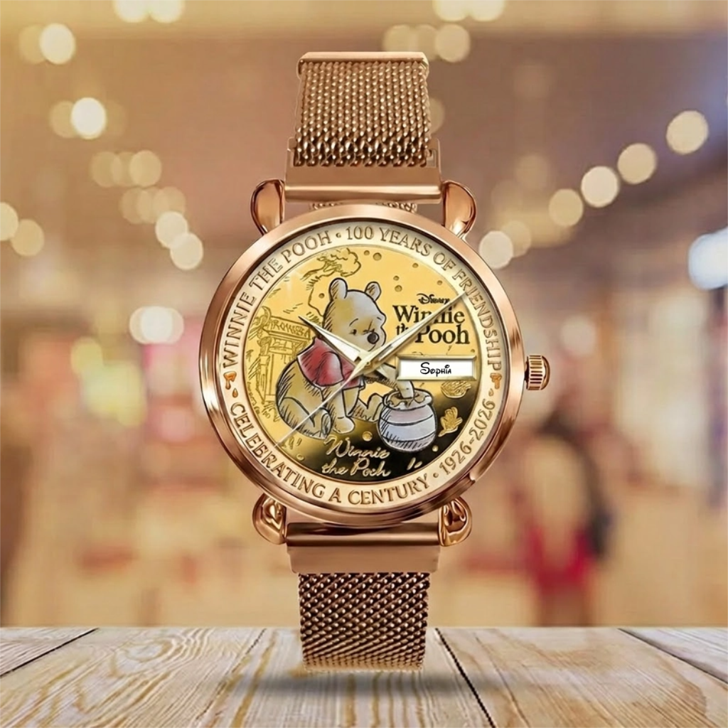 Personalized Winnie the Pooh Women’s Hand Watch Gift for Fans