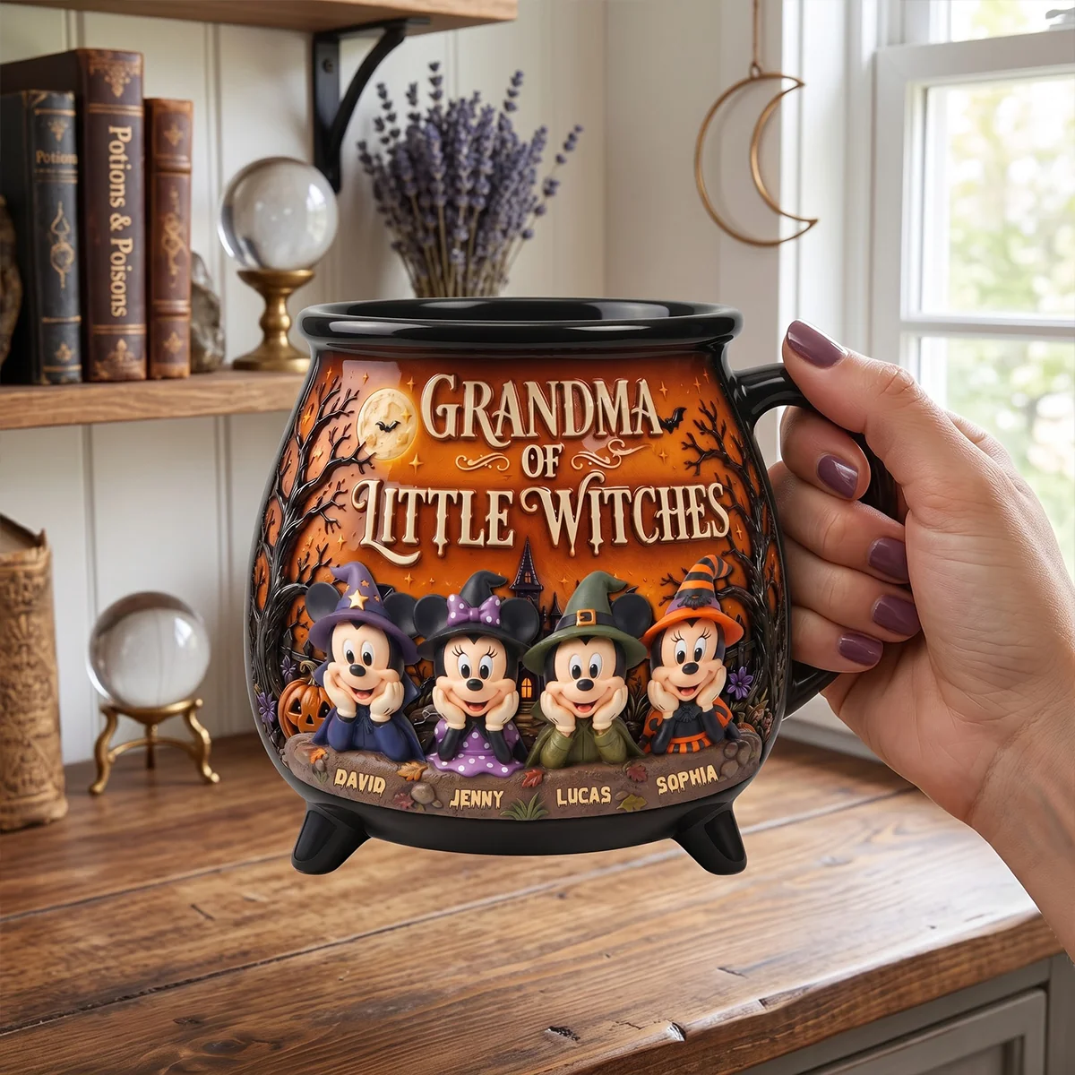 Personalized Cauldron Mug Mommy of Little Witches Gift for Mom Cauldron Coffee Mug GradoCreations