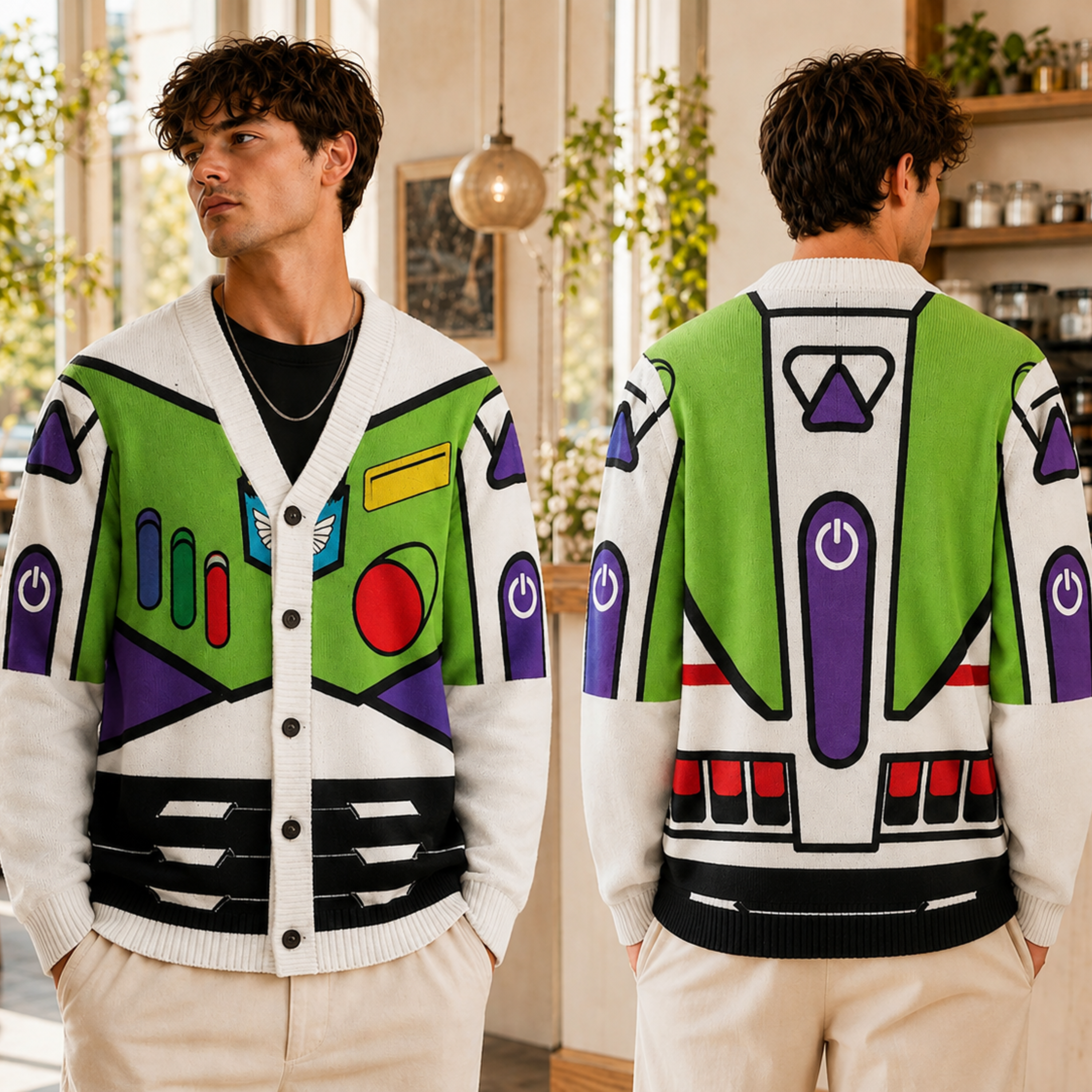 Personalized Buzz Lightyear Cardigan Costume for Halloween Cardigan GradoCreations