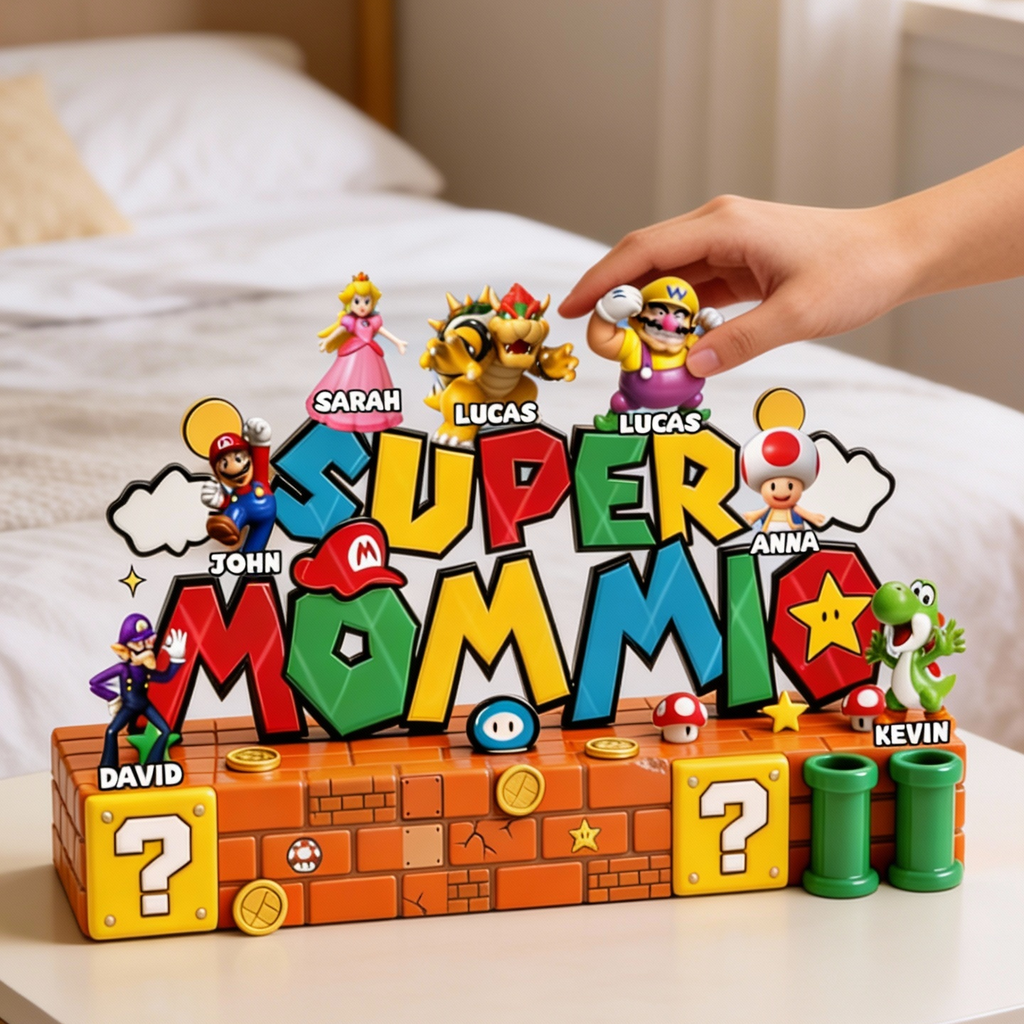 Personalized Super Mom Acrylic Plaque Gift for Mom Gamer Decor