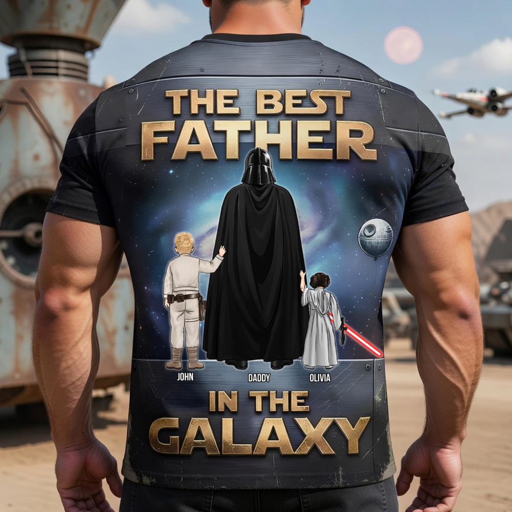 Personalized Galaxy Theme All Over Shirt Gift for Dad