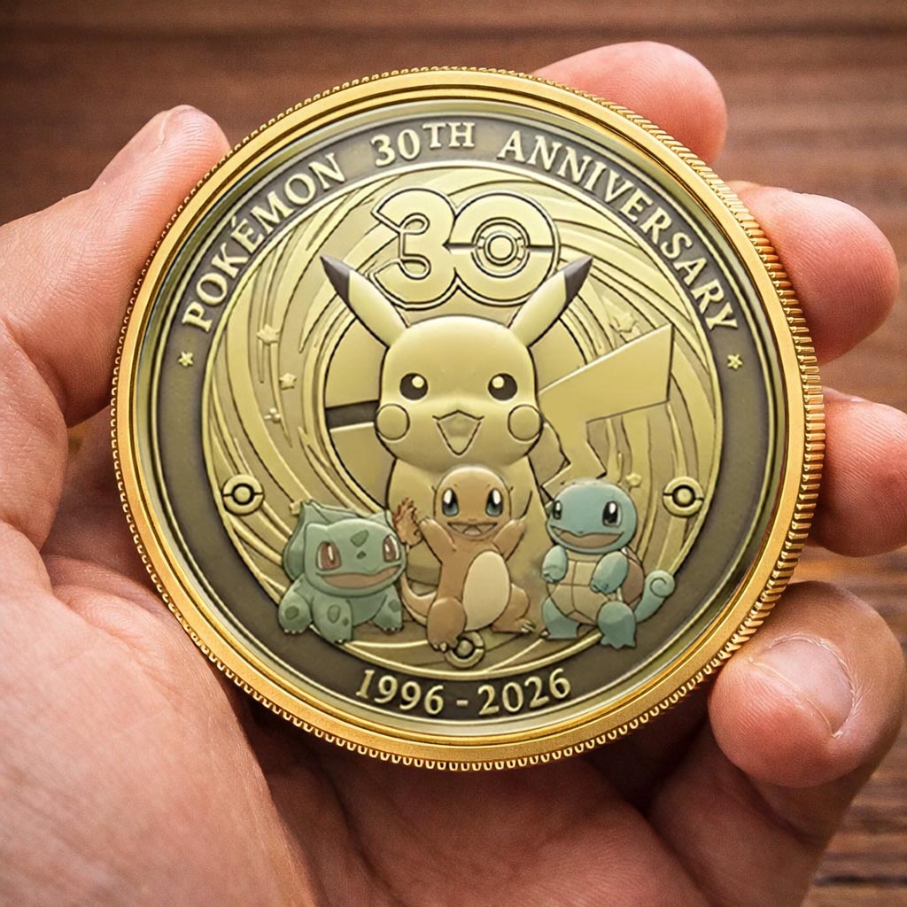 Personalized 30th Anniversary Pokémon Coin Gift for Fans