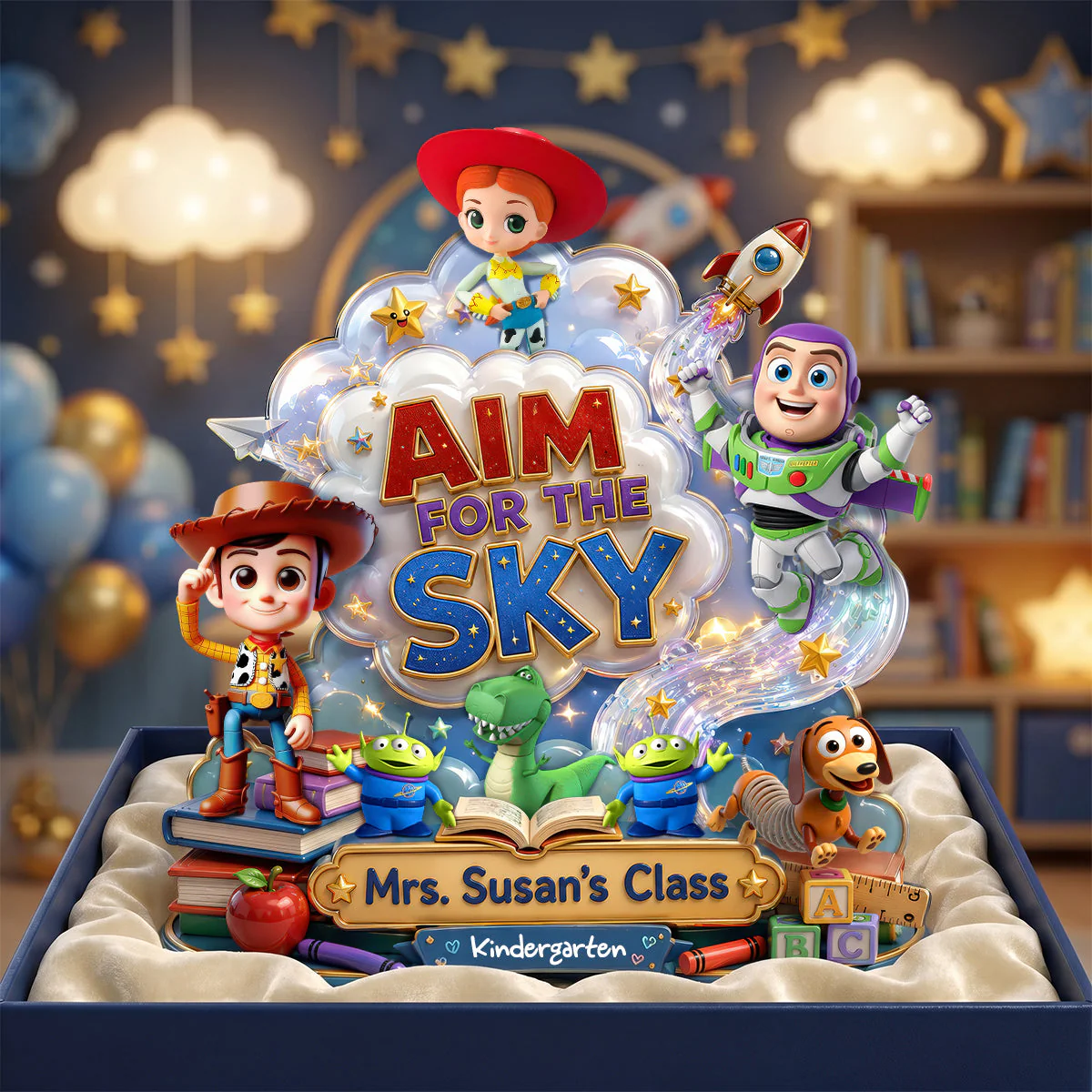 Personalized Acrylic Plaque Aim For The Sky Teacher Gift