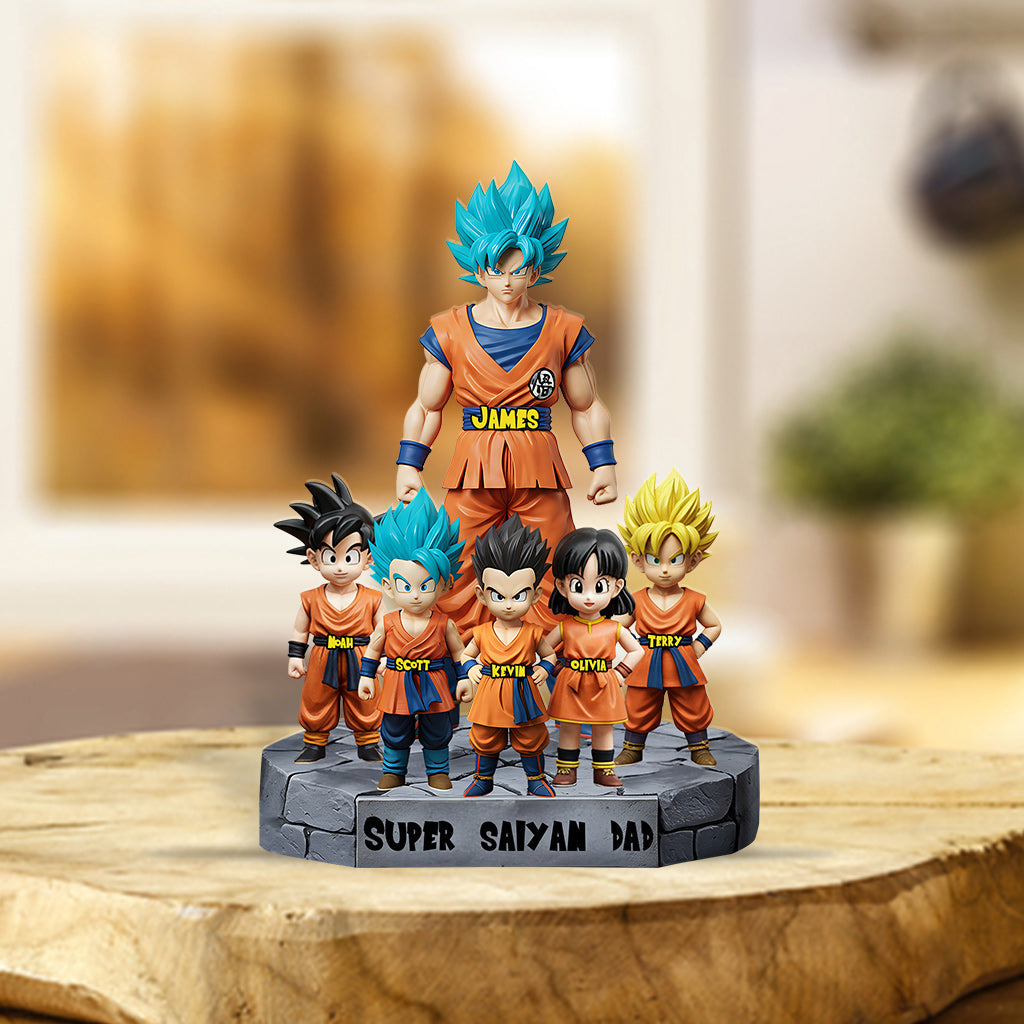 Personalized Super Saiyan Dad Acrylic Plaque Gift for Father's Day