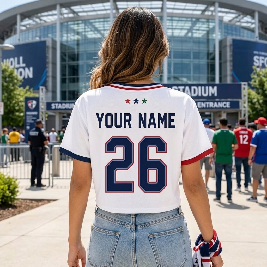 Personalized 2026 North America Football Crop Jersey Gift for Fans