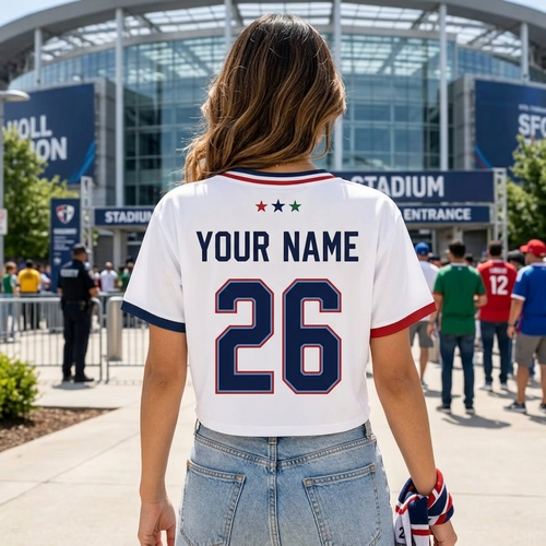 Personalized 2026 North America Football Crop Jersey Gift for Fans