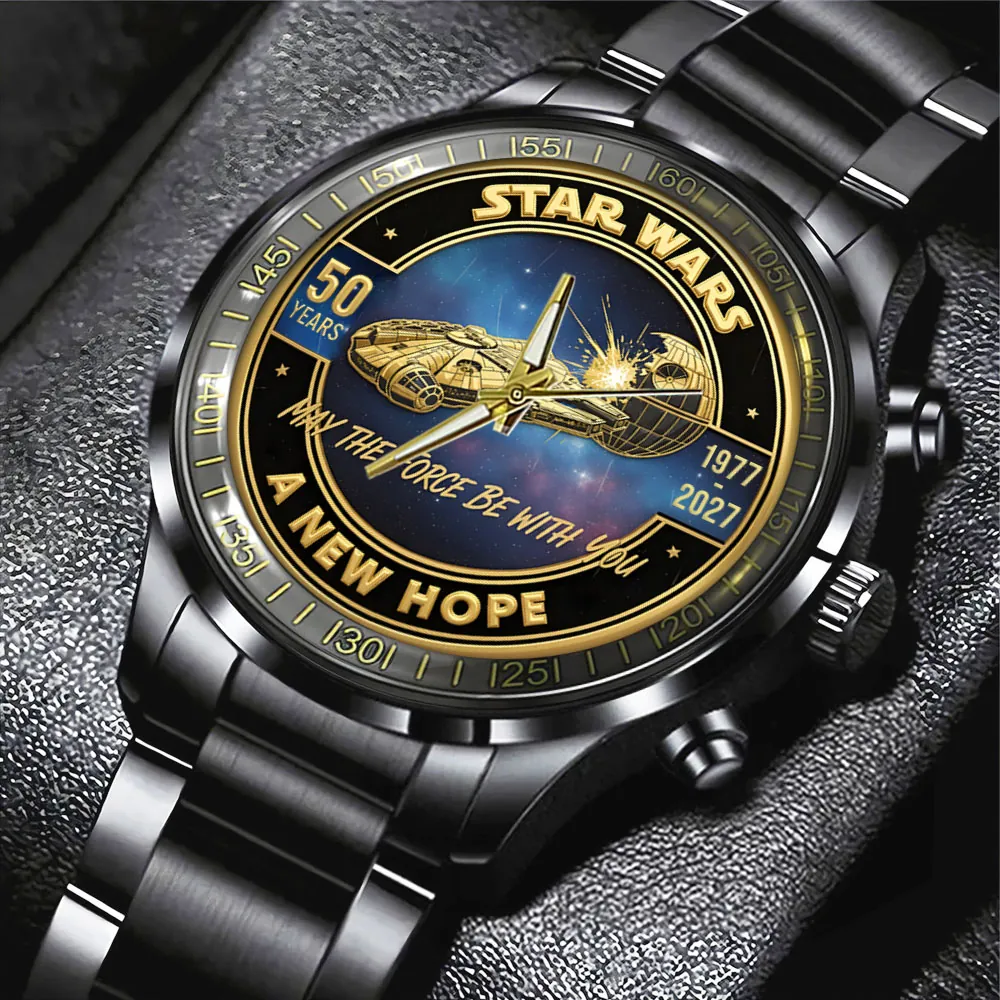 Personalized Star Wars 50th Anniversary Hand Watch Gift for Movie Fans