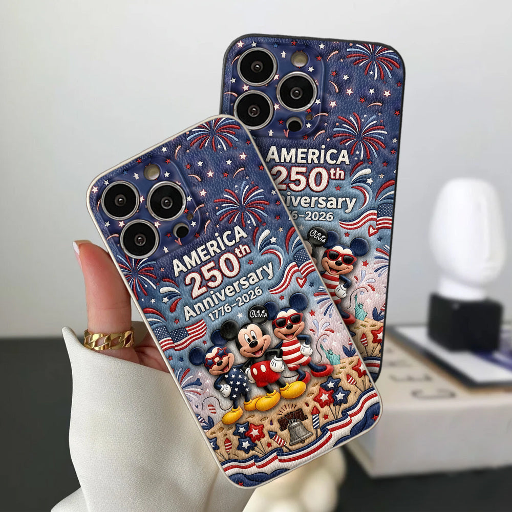 Personalized America 250th Anniversary Phone Case Gift for Patriots