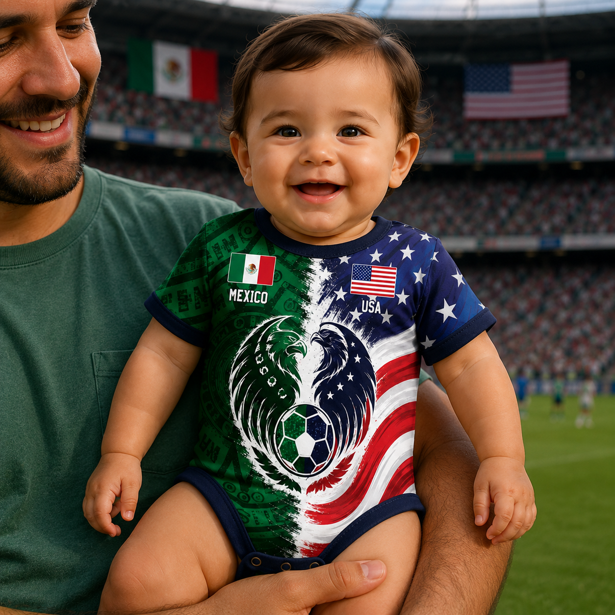 Personalized Baby Jersey Bodysuit Soccer Lover Gift for New Parents