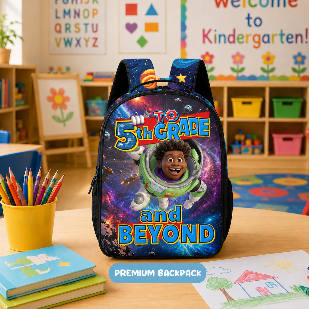 Personalized Galaxy Adventure Backpack & Lunch Set for Kids School Bag+ GradoCreations