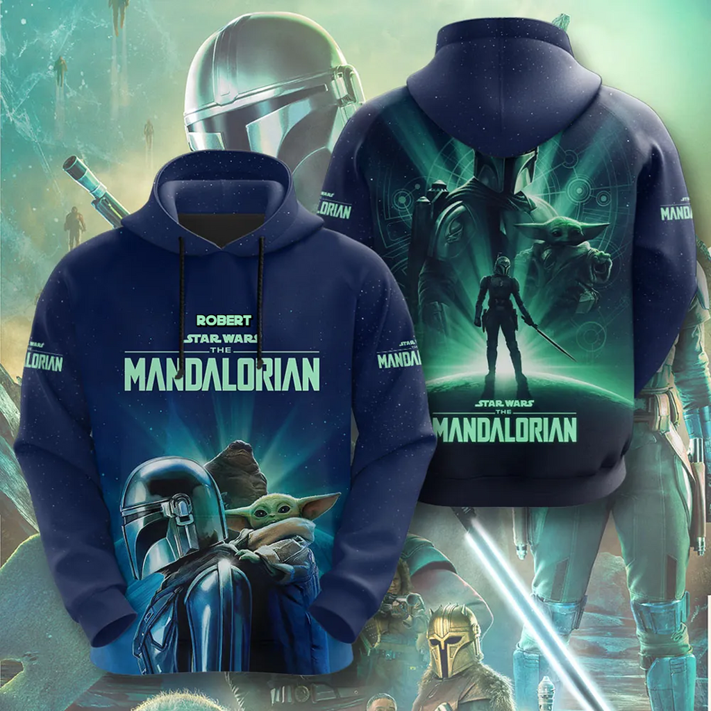 Personalized Star Wars Mandalorian All Over Print Shirt Gift for Movie Fans