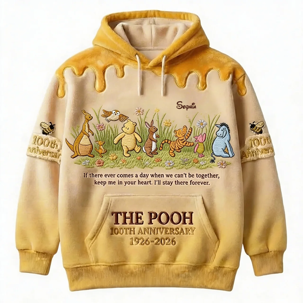 Personalized Winnie the Pooh 100th Anniversary AOP Shirt Gift for Movie Fans