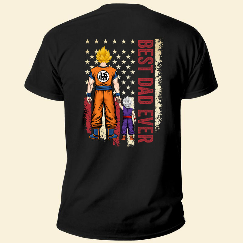 Personalized Super Hero Best Dad Ever Shirt Gift for Dad Cotton Apparel GradoCreations