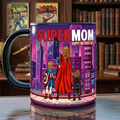 Personalized Super Mom Accent Mug Custom Name Gift for Mother's Day