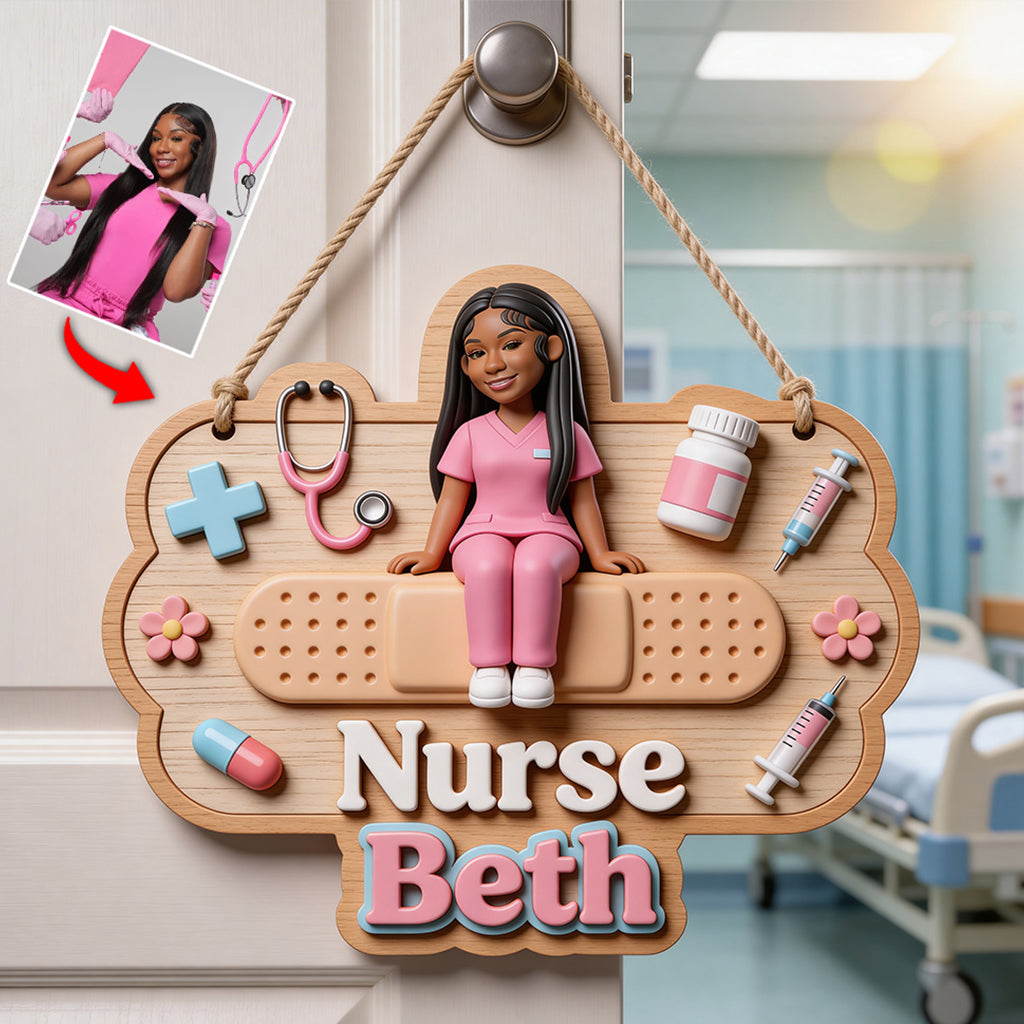 Personalized Nurse Welcome Sign Custom Shaped Wood Gift