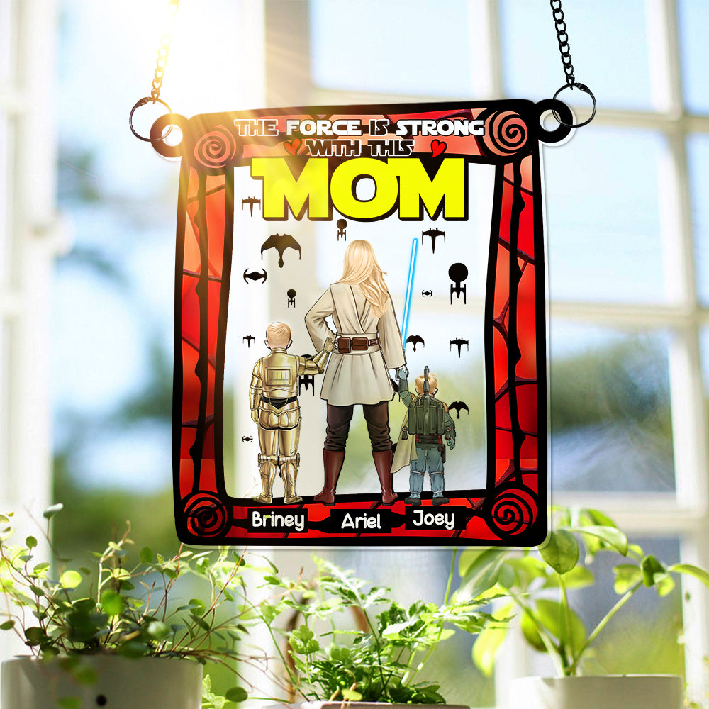 Personalized Mom Suncatcher Window Hanging Decor Gift