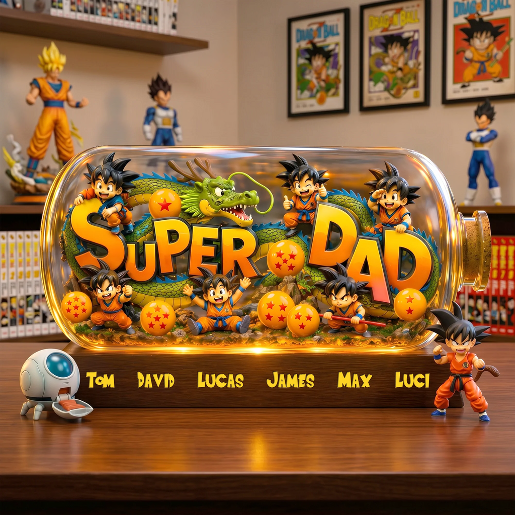 Personalized Super Dad Acrylic Plaque Custom Name Gift for Father's Day