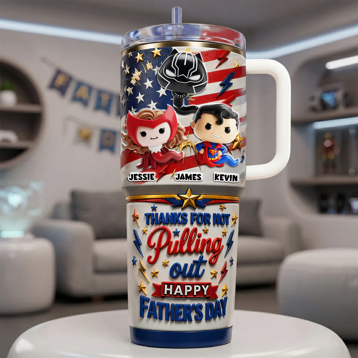Personalized Father's Day Tumbler Funny Hero Sperm Gift for Dad