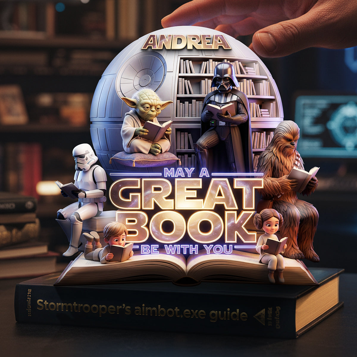 Personalized Acrylic Plaque May a Great Book Be With You Gift for Book Lovers
