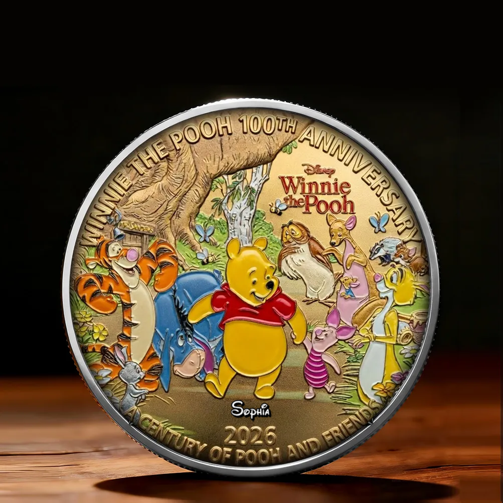 Personalized Winnie the Pooh Commemorative Coin Gift for Movie Fans