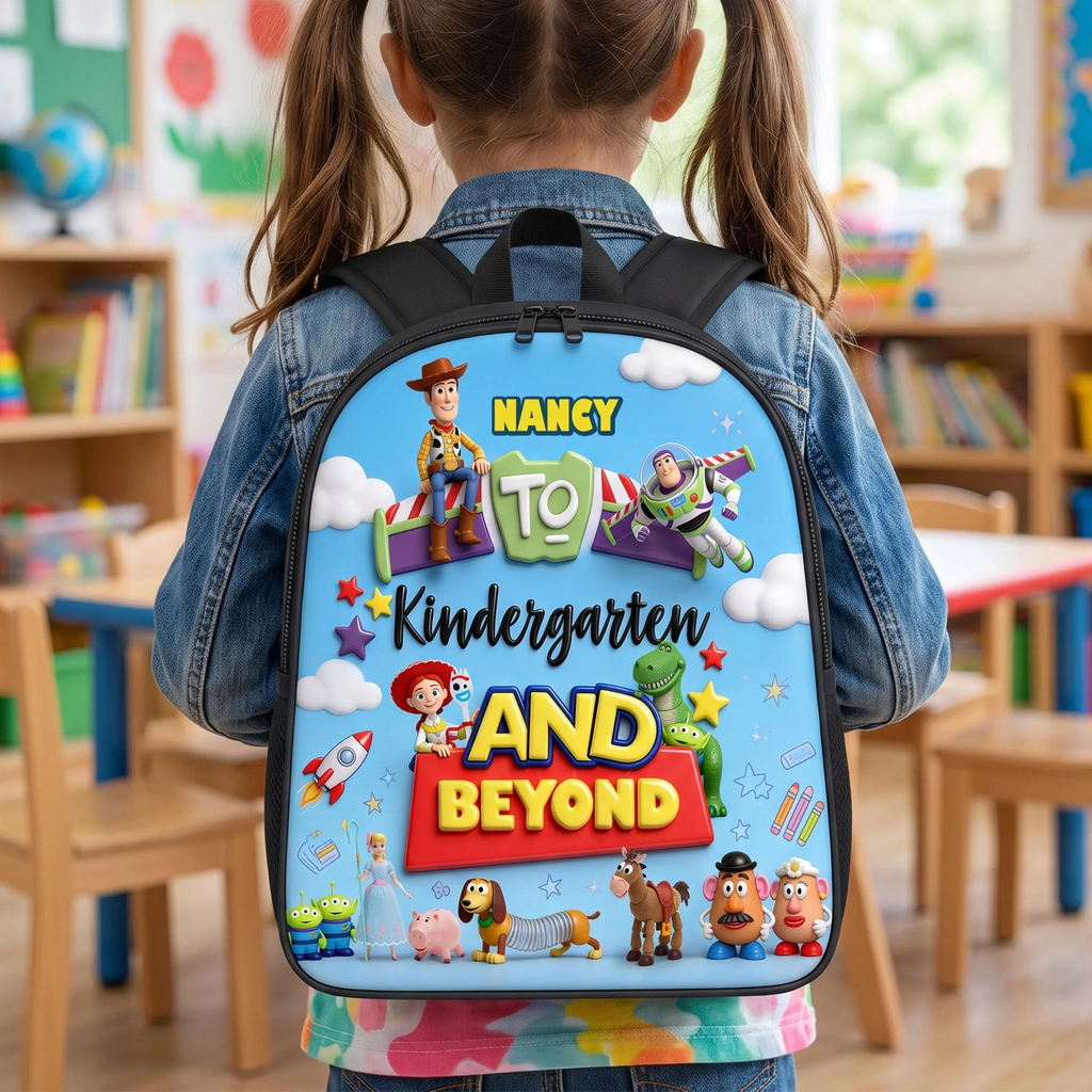 Personalized Cartoon Backpack School Set for Kids - Back to School Gift