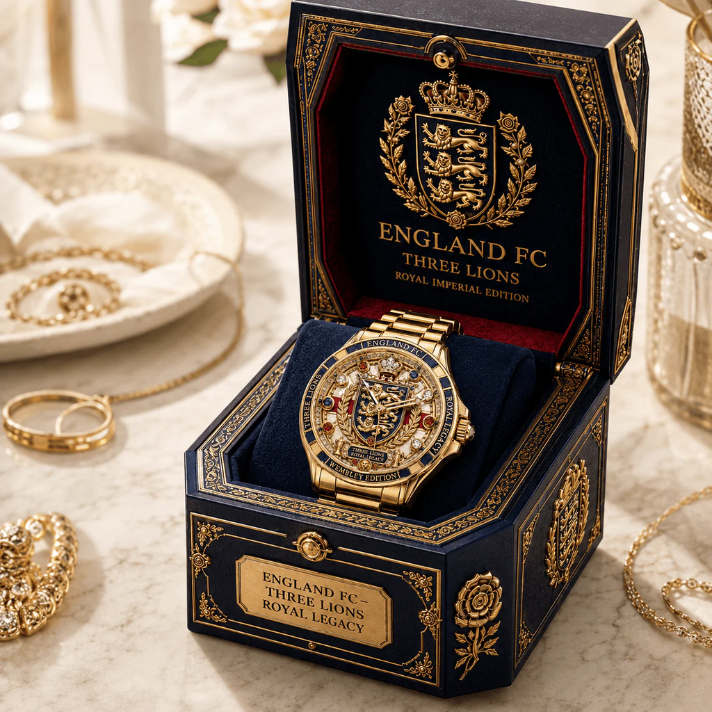 Personalized England FC Men's Wrist Watch - Gift for Sports Lovers