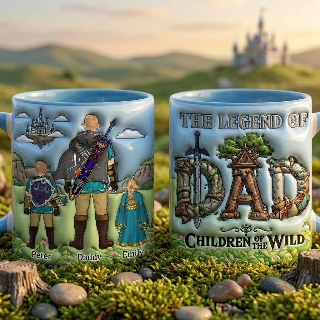 Personalized Gamer Dad Mug Gift - Legend of Dad Accent Cup
