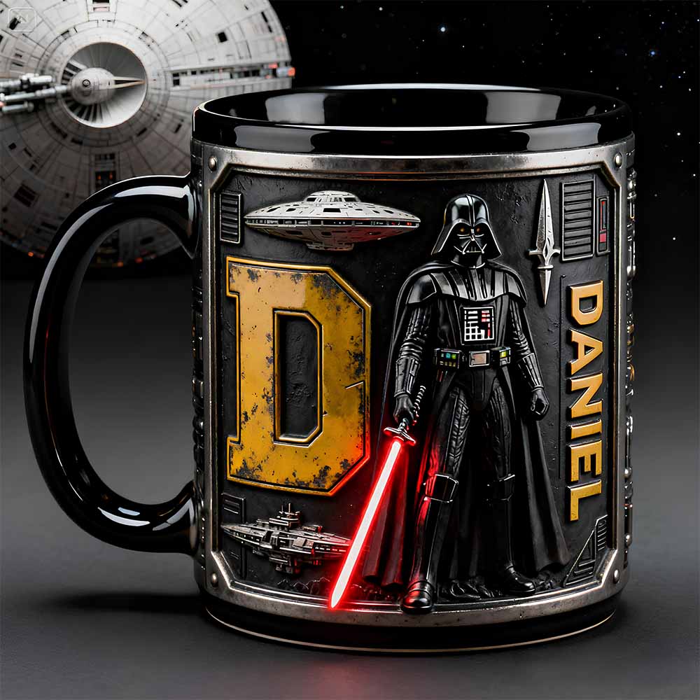 Personalized Darth Vader Mug Custom Name Gift for Movie Fans