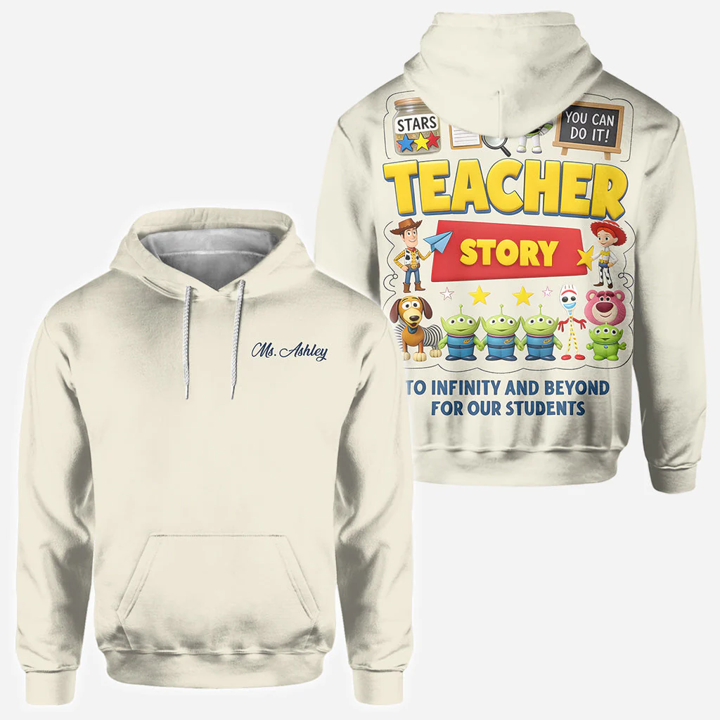 Personalized Teacher Shirt To Infinity and Beyond - Gift for Educators AOP Shirt GradoCreations
