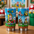Personalized Super Mom Tumbler Custom Name Gamer Gift