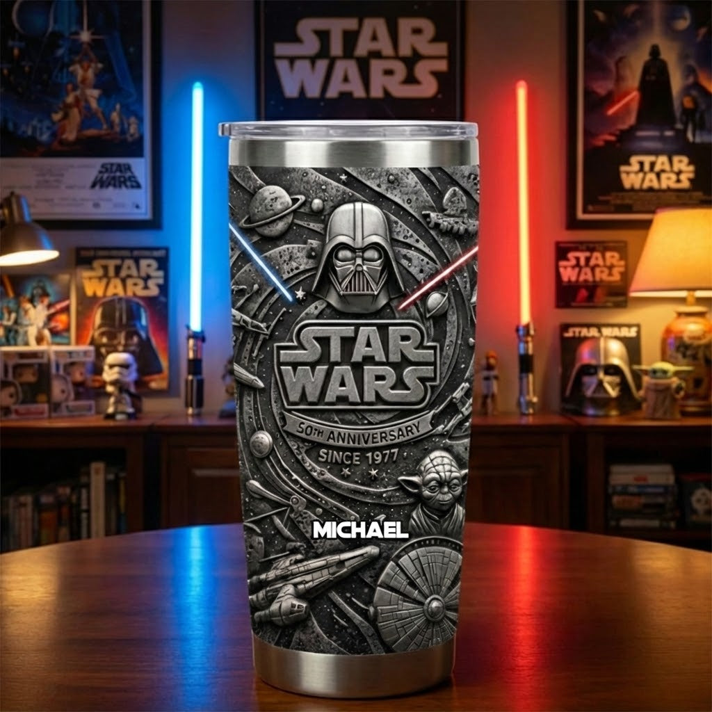 Personalized Star Wars 50th Anniversary Tumbler Custom Gift