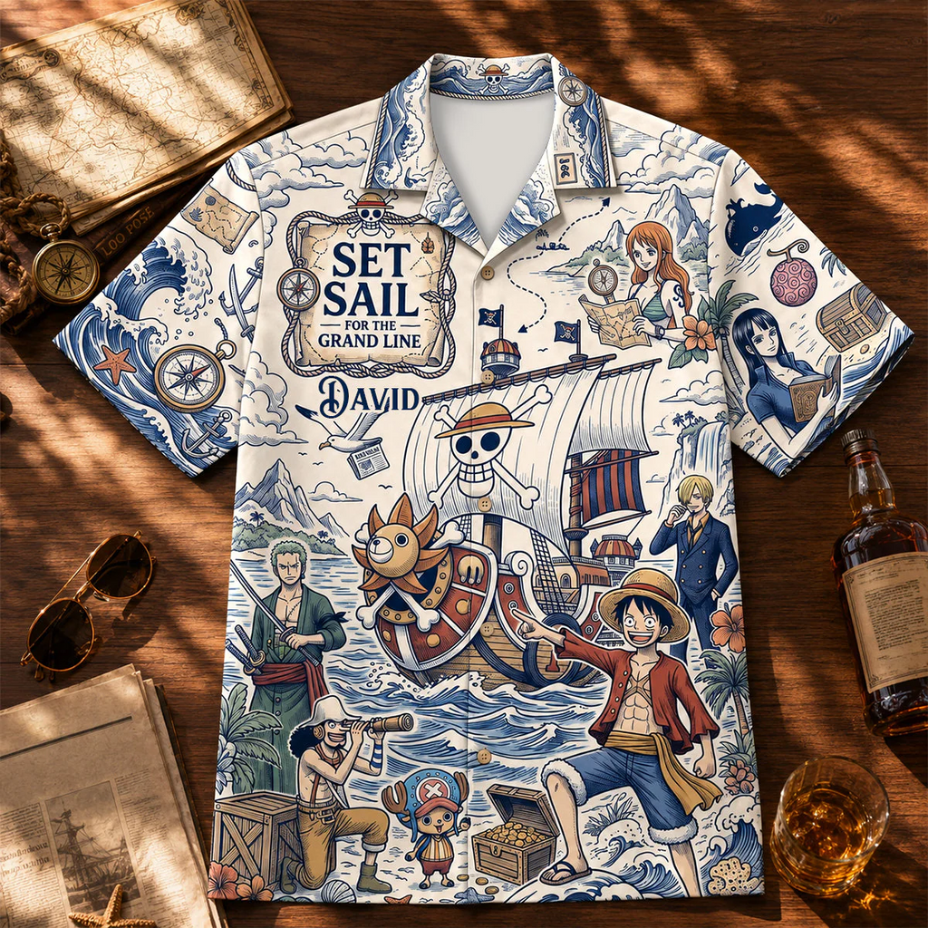 Personalized Pirate Adventure Hawaiian Shirt Custom Name Gift for Fans
