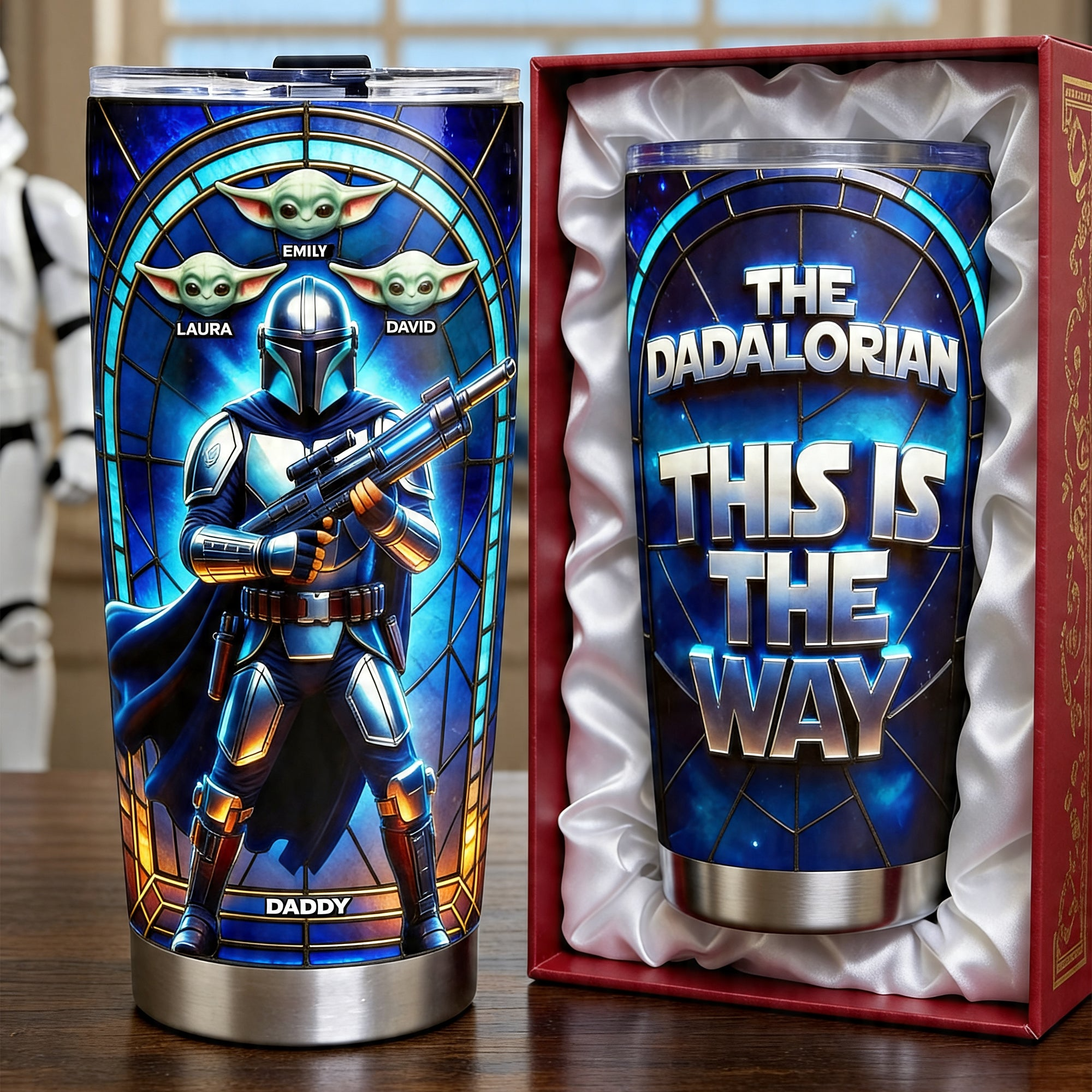Personalized Tumbler Best Dad Ever Custom Name Galaxy Gift for Dad