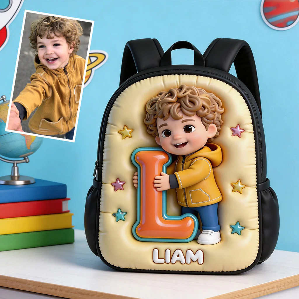 Personalized Kids Backpack Set with Lunch Bag, Pencil Case & Bottle | Back to School Gift