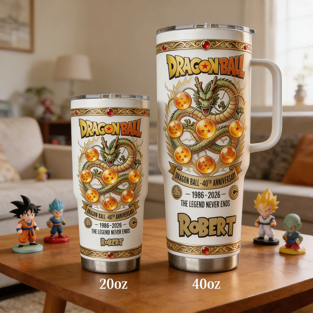 Personalized Dragon Ball Tumbler 40th Anniversary Gift for Movie Fans
